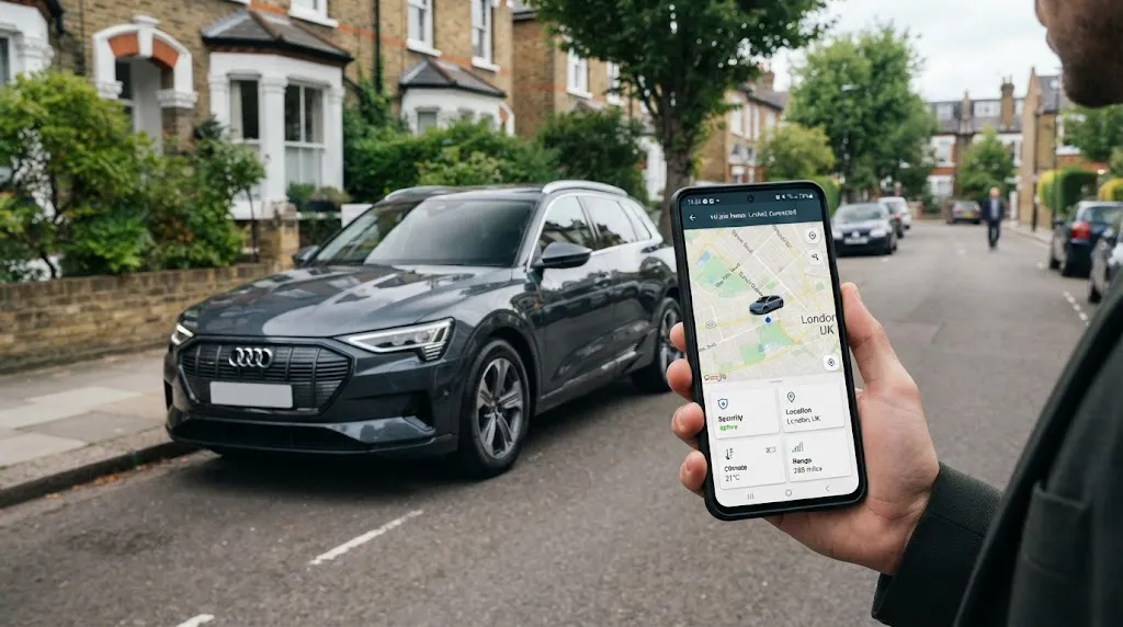 Connected vehicle technology with smartphone car tracking